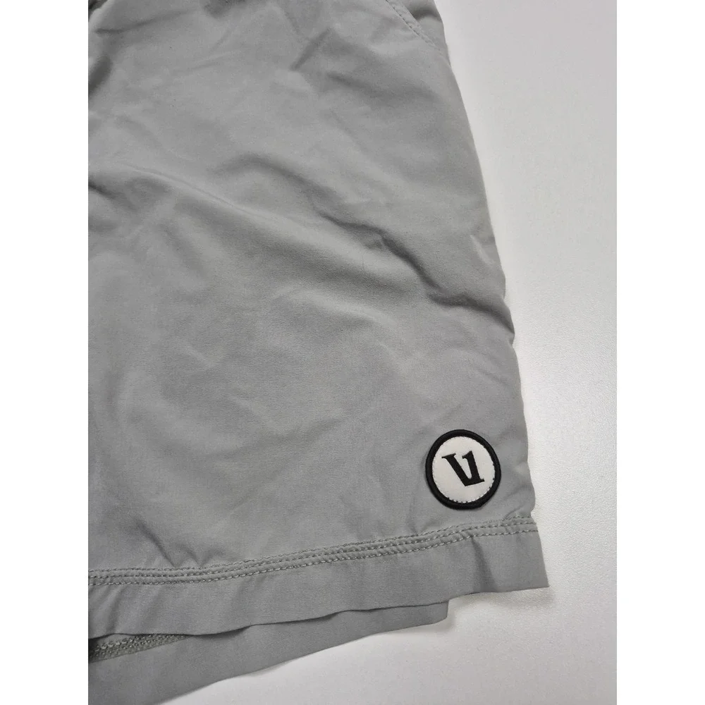 Vuori Kore Lined Shorts Mens Small Gray Athletic Swim Trunks Quick Dry V302
